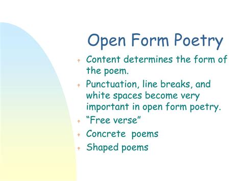 open form poetry definition is often seen as a departure from traditional poetic structures, embracing instead the fluidity and versatility of language to express thoughts and emotions in unique ways.